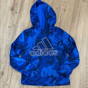 Adidas Blue Patterned Hoodie